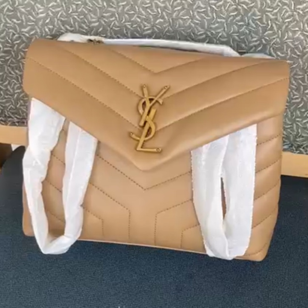 YSL medium  LouLou Bag in Tan